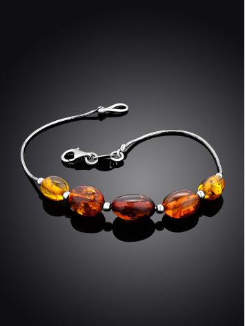 Chic Mix Tone Amber Bracelet, Length: 18, image , picture 2