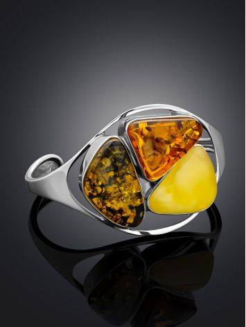 Gorgeous Multicolor Amber Cuff Bracelet The Bella Terra, image , picture 2