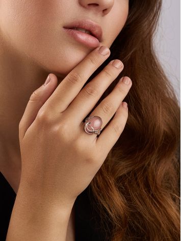 Chic Pink Chalcedony Ring, Ring Size: 7 / 17.5, image , picture 3