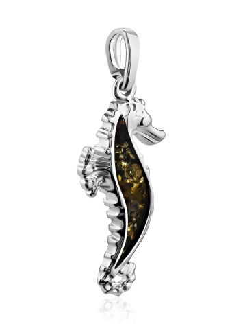 Tiny Amber Seahorse Pendant, image , picture 4