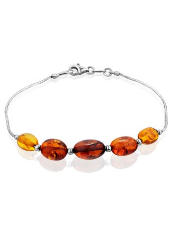Chic Mix Tone Amber Bracelet, Length: 18, image 