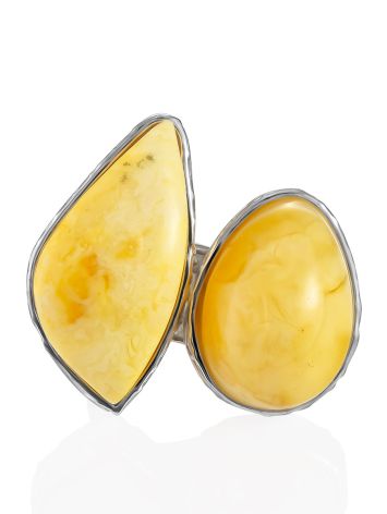 Nature-Inspired Amber Ring The Bella Terra, Ring Size: Adjustable, image , picture 4
