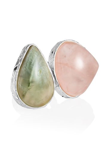 Bold Two Tone Mix Stone Ring The Bella Terra, Ring Size: Adjustable, image 