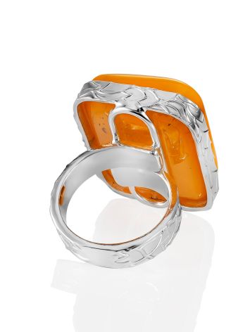 Natural Baltic Amber Statement Ring The Bella Terra, Ring Size: Adjustable, image , picture 5