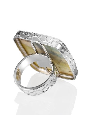 Nature-Inspired Cocktail Ring With Vesuvianite And Violane The Bella Terra, Ring Size: Adjustable, image , picture 4