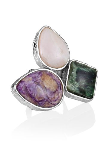 Bold Mix Stone Cocktail Ring The Bella Terra, Ring Size: Adjustable, image 