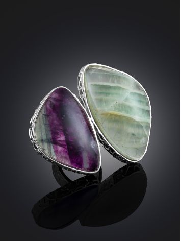Statement Fluorite Ring The Bella Terra, Ring Size: Adjustable, image , picture 2