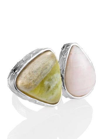 Designer Aragonite And Violane Cocktail Ring, Ring Size: Adjustable, image 