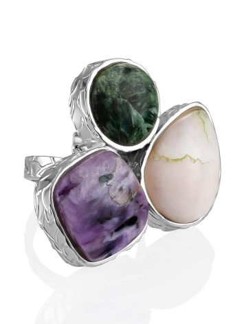 Multistone Cluster Ring The Bella Terra, Ring Size: Adjustable, image 