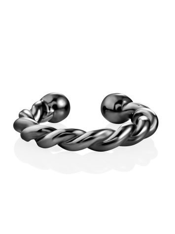 Stylish Blackened Silver Ear Cuff The Liquid Collection, image , picture 3