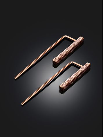 Geometric Design Rose Gold Plated Earrings The ICONIC, image , picture 2