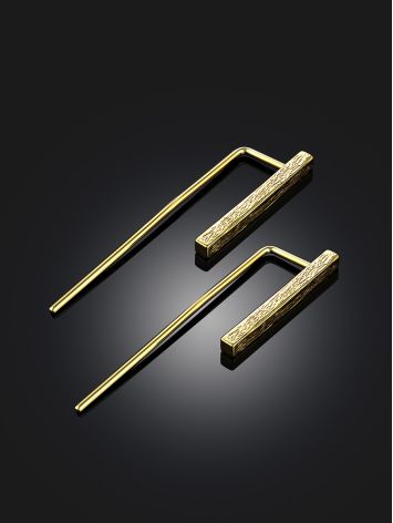 Geometric Design Gilded Silver Earrings The ICONIC, image , picture 2