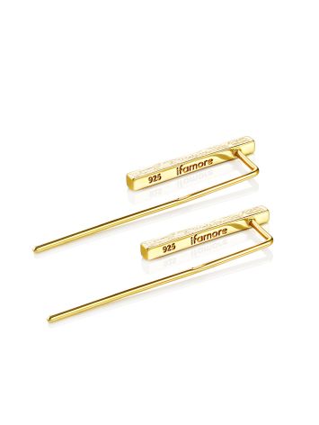 Geometric Design Gilded Silver Earrings The ICONIC, image , picture 4