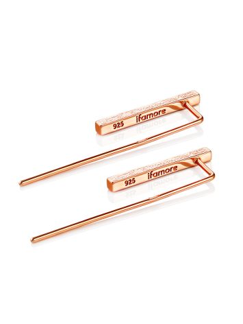 Geometric Design Rose Gold Plated Earrings The ICONIC, image , picture 3