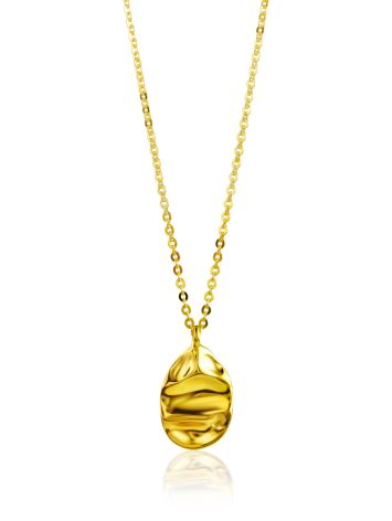 Stylish Gilded Silver Necklace The Liquid, image 