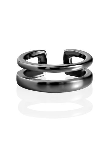 Minimalist Design Blackened Silver Cuff Earring The ICONIC, image , picture 3