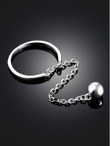 Silver Dangle Charm Ring The ICONIC, Ring Size: Adjustable, image , picture 5