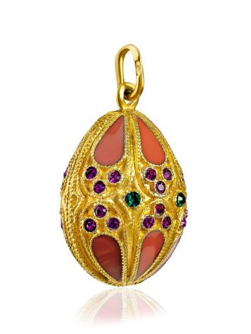 Fabulous Enamel Egg-Shaped Pendant With Multicolor Crystals The Romanov, image , picture 4