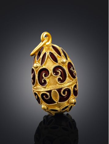 Filigree Enamel Egg Shaped Pendant The Romanov, image , picture 2