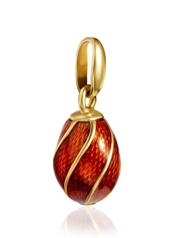 Tiny Gilded Egg Pendant With Red Enamel The Romanov, image , picture 4