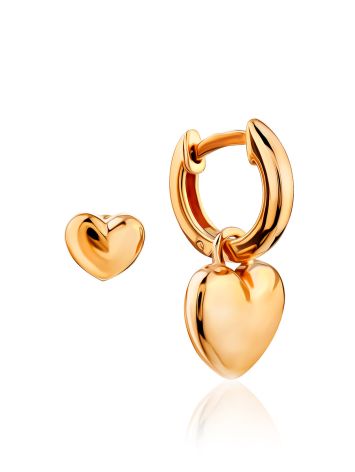 Mismatched Heart Motif Earrings, image 