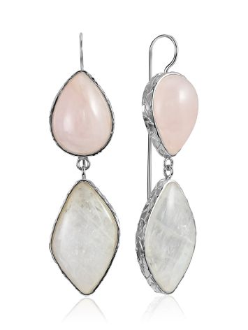 Mismatched Earrings With Quartz And Natrolite The Bella Terra, image 