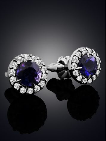 Timeless Design Iolite Stud Earrings, image , picture 2