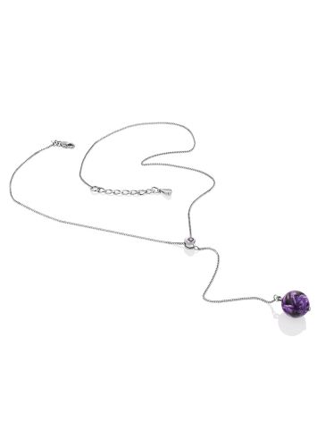 Trendy Tie Necklace With Charoite, image , picture 4