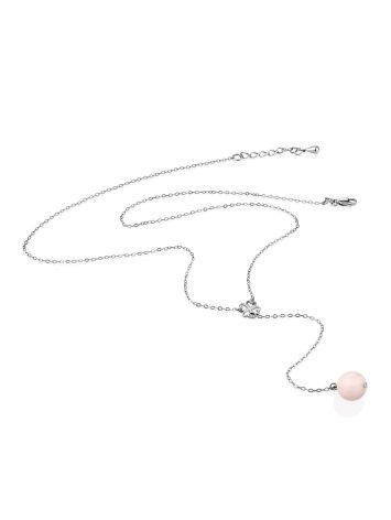 Ultra Feminine Y-Necklace With Quartz Pendant, Length: 45, image , picture 4
