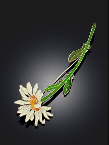 Wonderful Designer Daisy Flower Brooch With Enamel, image , picture 2