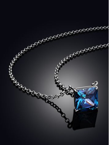 Glistening Blue Crystal Pendant Necklace, image , picture 2