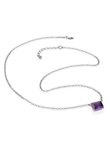 Deep Purple Crystal Pendant Necklace, image , picture 5