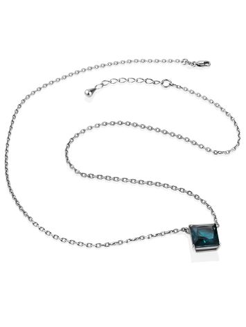 Blue Crystal Pendant Necklace, image , picture 4