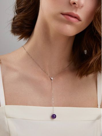 Trendy Tie Necklace With Charoite, image , picture 3
