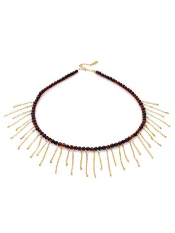 Cherry Amber Choker Necklace With Chains The Palazzo, image , picture 4