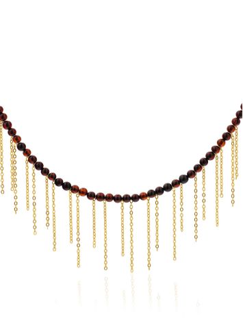 Cherry Amber Choker Necklace With Chains The Palazzo, image 