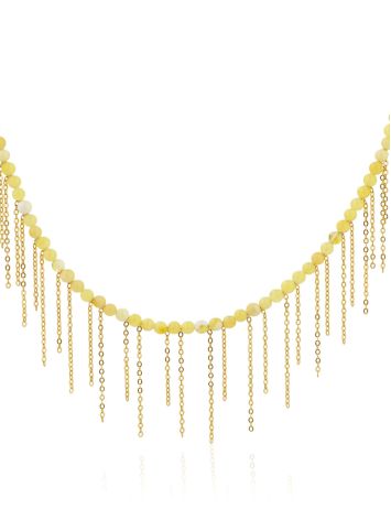Honey Amber Choker Necklace With Gilded Chains The Palazzo, image 