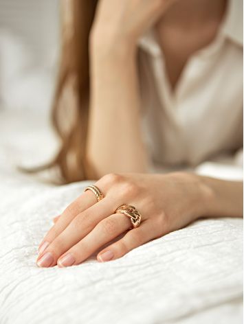 Chunky Chain Design Rose Gold Plated Ring The ICONIC, Ring Size: Adjustable, image , picture 5