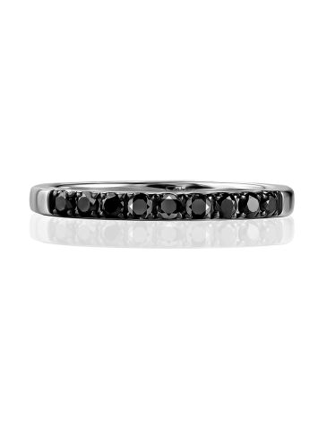 Refined Black Diamond Row Ring, Ring Size: 3 / 14, image , picture 3