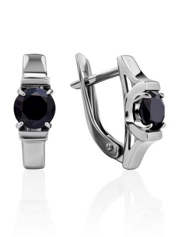 Laconic Design Black Corundum Earrings, image 