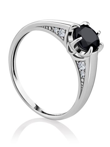 Black Corundum Ring, Ring Size: 6.5 / 17, image 