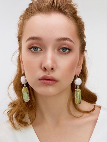 Fabulous Earrings With Aragonite And Violane The Bella Terra, image , picture 3