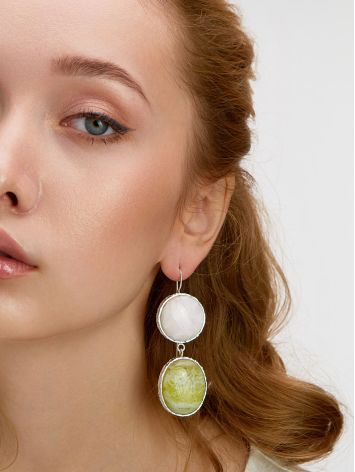 Bold Earrings With Aragonite And Violane The Bella Terra, image , picture 3