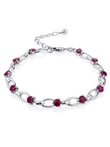 Purple Corundum Chain Bracelet, image 