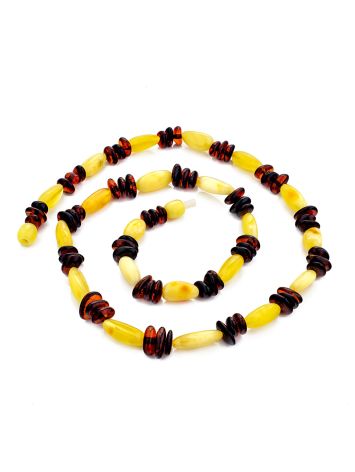 Two-Toned Amber Beaded Necklace, image , picture 3