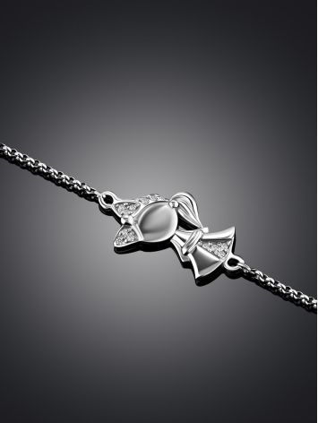 Cute Chain Bracelet With Tiny Crystal Charm, image , picture 2