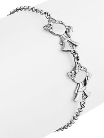 Cute Silver Chain Bracelet With Charms, image , picture 3