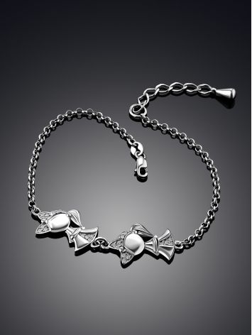 Cute Silver Chain Bracelet With Charms, image , picture 2