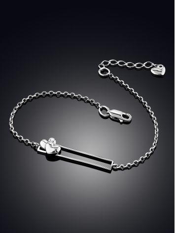 Trendy Chain Bracelet With Tiny Heart, image , picture 2