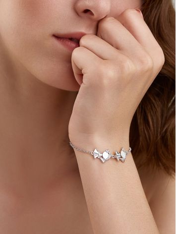 Cute Silver Chain Bracelet With Charms, image , picture 4